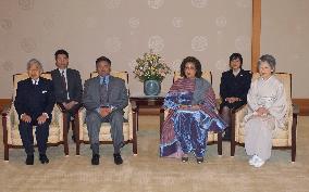 Musharraf meets emperor